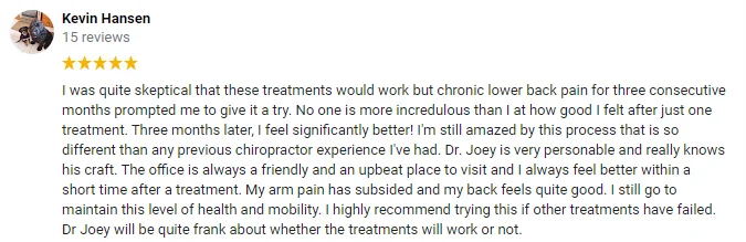 Chronic Pain Onalaska WI Testimonial 6